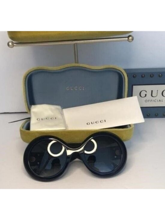 Authentic New Gucci Black GG0101S Round Gradient Sunglasses main image 11